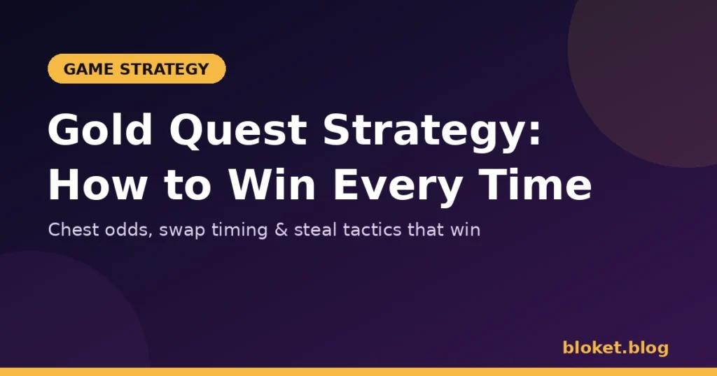 Blooket Gold Quest strategy guide cover image with chest odds and swap tactics