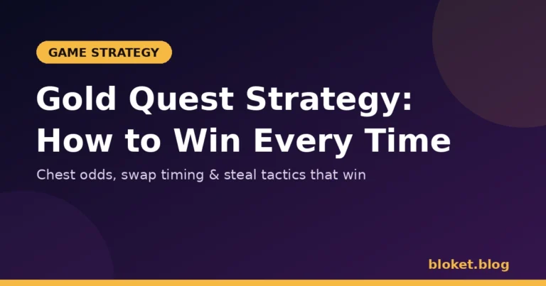 Blooket Gold Quest strategy guide cover image with chest odds and swap tactics