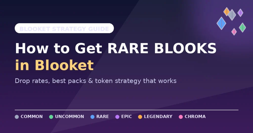 Rare blooks in Blooket shown as colored gem icons by rarity tier